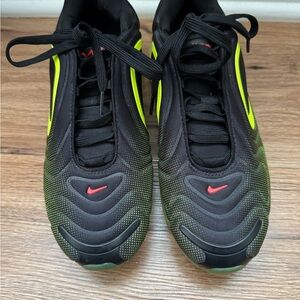 Nike Black with Neon Green and Red Men's Running Sneakers